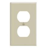 Leviton M01-86003-IMP M25-86003-Imp 1-Duplex Receptacle Standard Size Wall Plate  1 Gang  4-1/2 in L X 2-3/4 in W 0.22 in T  Ivory