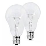 40-Watt A15 Dimmable Clear Glass Ceiling Fan E17 Intermediate Base Incandescent Light Bulb, Soft White 2700K (2-Pack)