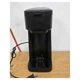 Mainstays Black Matte Single Serve Coffee Maker WORKS