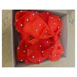 Red Velvet Christmas Bow, 6PCS Small Christmas Ribbon Wreaths Bows