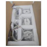 3-Pack Modern Crystal LED Pendant Lights with Remote, Adjustable Height UNTESTED  - Retail: $76