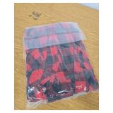 Christmas Pajamas: Button Down Red Buffalo Plaid  Kids 6-7 Years SINGLE