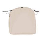 Classic Accessories Montlake FadeSafe Water-Resistant 20 x 20 x 2 Inch Contoured Patio Dining Seat Cushion Cover  Antique Beige