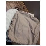 Classic Accessories Montlake FadeSafe Water-Resistant 20 x 20 x 2 Inch Contoured Patio Dining Seat Cushion Cover  Antique Beige