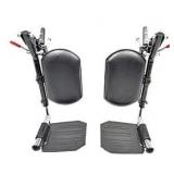 Wheelchair Elevating Legrests with Padded Calf Pads, Composite Footplates(1Pr, Black) - Retail: $57
