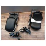 Wheelchair Elevating Legrests with Padded Calf Pads, Composite Footplates(1Pr, Black) - Retail: $57