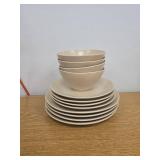 12pc Aralia Organic Coupe Dinnerware Set Beige - Threshold - Retail: $70