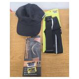 Sports Accessories Bundle - Waist Pack, Compression Sleeve, Cap, Smartphone Waist Bag, and Grip Socks