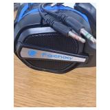 Fachixy FC200 PC Gaming Headset for PS4, PS5, Switch, Xbox One, Mac, Noise Canceling Headphones with Microphone, Computer Headset with 3.5mm Jack & RGB Light