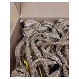 8 Pcs Khaki/Gold Velvet Christmas Bows