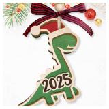 Dinosaur Christmas Ornament 2025 - 3 Count