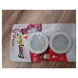 Energizer 2pk LED Battery Operated LED Puck Lights Indoor Touch Activated 20lm White: Tap Light for Closet, UL Listed