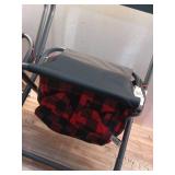 Pack of 2, Buffalo Check Outdoor Foldable Chair with Cooler Red/Black - Woolrich x Target - Retail: $80