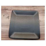 Better Homes & Gardens Anderson Dark Gray Square-Shaped Stoneware Salad Plate