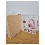 Disney Kids Bluetooth Foldable Headphones: Use Wired or Wireless Pink