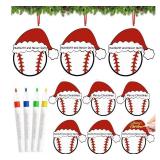 15pcs Baseball Ornaments for Christmas Tree