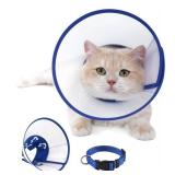 5 Packs of Cat Cone Recovery Collar, Adjustable Elizabethan Collar for Neck Girth 7.5