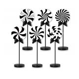6 Pcs Christmas Black and White Table Decorations