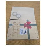 2 Count of Wooden Christmas Card Keeper Binder 6.3 x 9.5