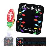 24 Sets Christmas Lapel Pins on Cards Bulk Xmas Ball Pin