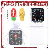 24 Sets Christmas Lapel Pins on Cards Bulk Xmas Ball Pin