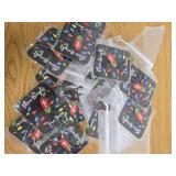 24 Sets Christmas Lapel Pins on Cards Bulk Xmas Ball Pin