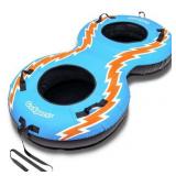 GoSports Heavy Duty 2 Person Winter Snow Tube with Premium Canvas Cover - Retro - Retail: $200