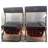 Pack of 2 ,Buffalo Check Outdoor Foldable Chair with Cooler Red/Black - Woolrich x Target - Retail: $80