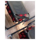 Pack of 2 ,Buffalo Check Outdoor Foldable Chair with Cooler Red/Black - Woolrich x Target - Retail: $80