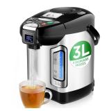 NutriChef Digital Water Boiler and Warmer - 3L/3.17 Qt Stainless Electric Hot Water Dispenser w/ LCD Display- Retail: $94