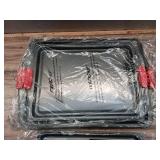 NutriChef 3-Piece Nonstick Kitchen Oven Baking Pans