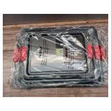 NutriChef 3-Piece Nonstick Kitchen Oven Baking Pans