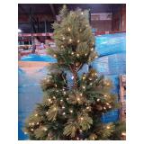 National Tree Company 6.5 ft Pre-Lit Carolina Pine Artificial Christmas Tree, 650 Clear Lights - Retail: $319