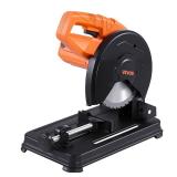 VEVOR Chop Saw, 7-1/4 in Stainless Steel Cold Cut Blade, 1200 W Motor, 4000 r/min Speed, 0-45° Adjustable Cutting Angle, Metal Cutting Chop Saw for Metal Square and Flat Tubes, I-Shaped Steels - Reta