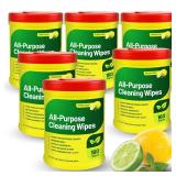 RTS Companies Inc All-Purpose Cleaning Wipes, Citrus Scent (6 Pack)