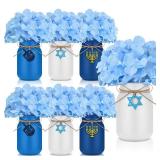 6 Pack Hanukkah Mason Jars