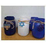 6 Pack Hanukkah Mason Jars