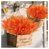 24 Bundles Artificial Fall Flowers Outdoor