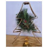 Christmas Tree Metal Candle Holder and Christmas Bows Bundle