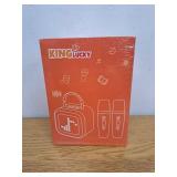 Kinglucky [New 2025 All-in-One Kids Audio Player, No Wi-Fi or Cards Needed, Built-in Stories, White Noise, Pixel Display, 2 Mics & Bluetooth, Screen for Toddlers & Girls (Pink)