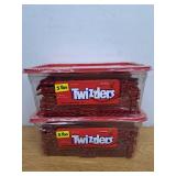 Twizzlers Twists Strawberry Flavored Licorice Style Low Fat Candy  Tub 5 lb 2 Pack (Best by April 2026)