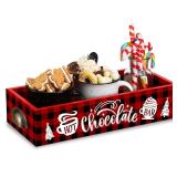 Christmas Hot Cocoa Bar Wood Storage Box