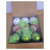 18 Pcs 2.4 Inch Christmas Ball Ornaments with Fuzzy Hair