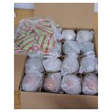 16 Piece Christmas Ornament and Red Green Christmas Bow Bundle