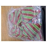16 Piece Christmas Ornament and Red Green Christmas Bow Bundle