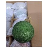 16 Piece Christmas Ornament and Red Green Christmas Bow Bundle