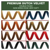 Pieaary Red Velvet Ribbon 2 Inch x 20Yd,Double Faced Premium Velvet Ribbon