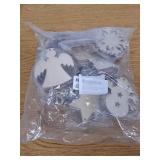 100Pcs Wood Slices, 3.5" Wooden Christmas Shapes-Unfinished