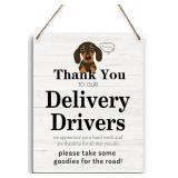 Thank You Delivery Driver Sign, 8" x 10" 2 Pack