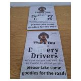 Thank You Delivery Driver Sign, 8" x 10" 2 Pack